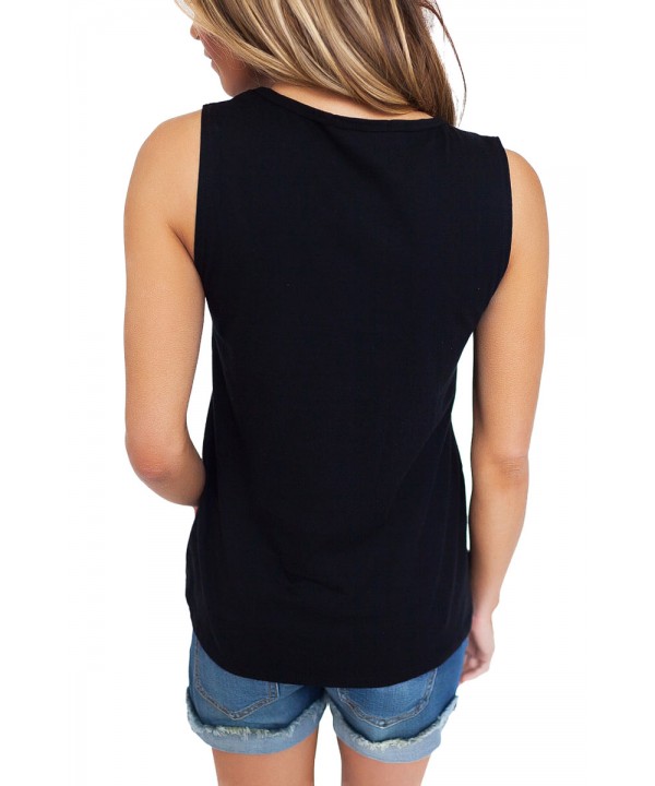 Black T Front Strappy Neck Tank