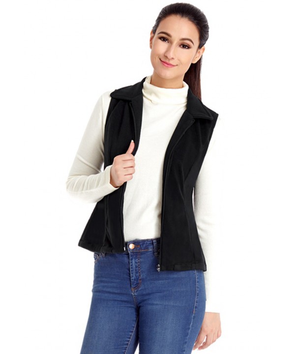 Black Sleeveless Zip Front Coat